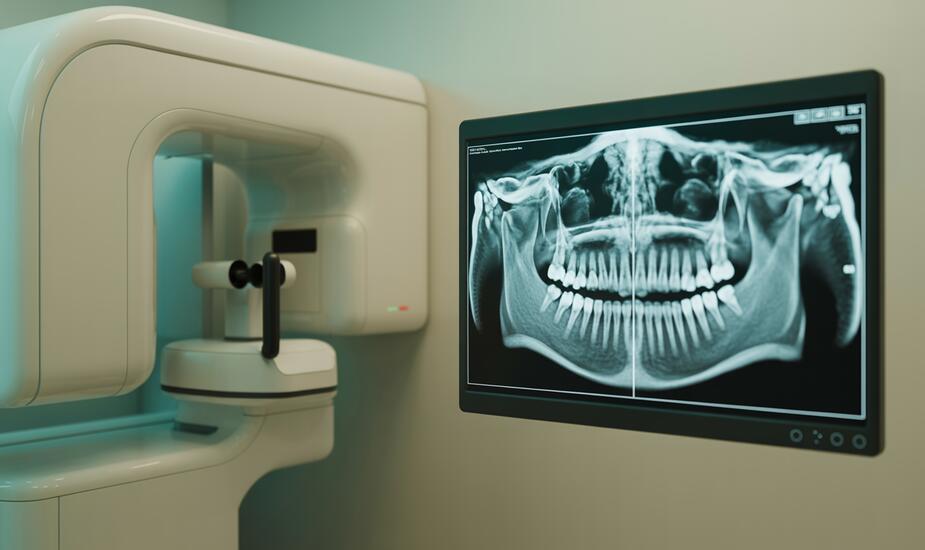 CBCT bone quality assessment showing trabecular architecture in dental implant site at 3Beam Imaging Centre