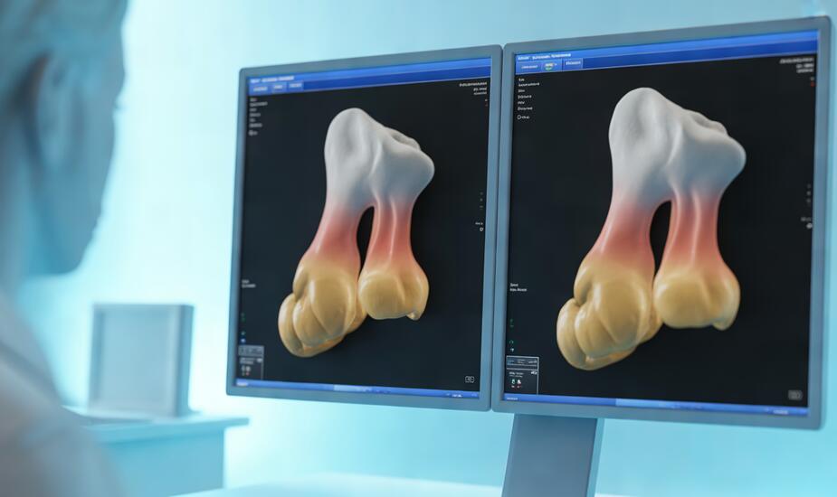 CBCT condylar hyperplasia 3D volumetric assessment showing mandibular condyle comparison