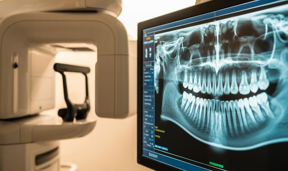 CBCT dental trauma root fracture detection on 3D imaging monitor at 3Beam Harley Street