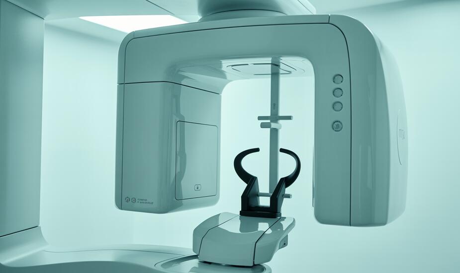 CBCT field of view scanner showing cone beam gantry used for dental and maxillofacial imaging at 3Beam Harley Street