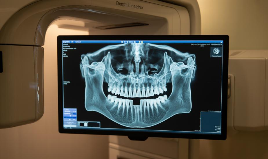 CBCT in orthodontics — 3D cone beam CT reconstruction showing jaw, tooth roots and airway at 3Beam Imaging Centre, Harley Street London
