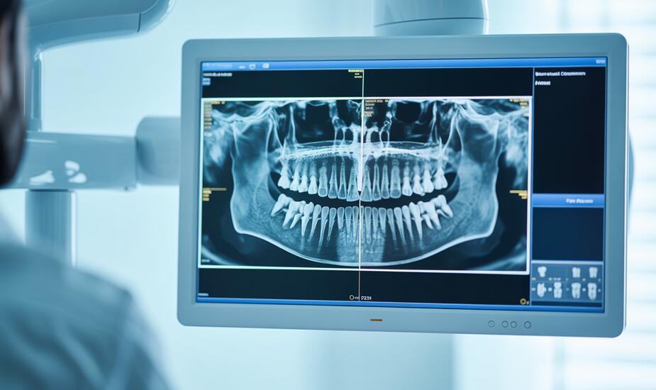 CBCT periodontal regenerative surgery planning showing 3D bone defect morphology